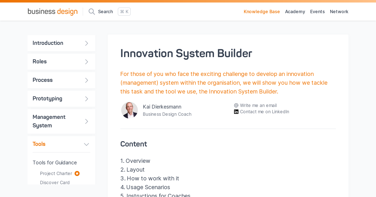 Innovation System Builder