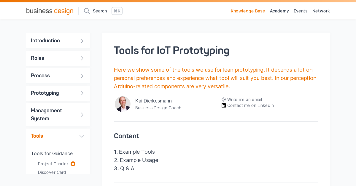 Tools for IoT Prototyping