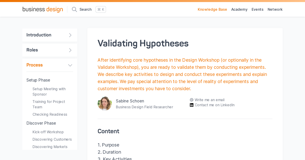 Validating Hypotheses
